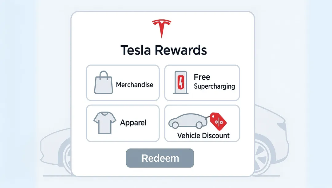 Tesla Rewards dashboard